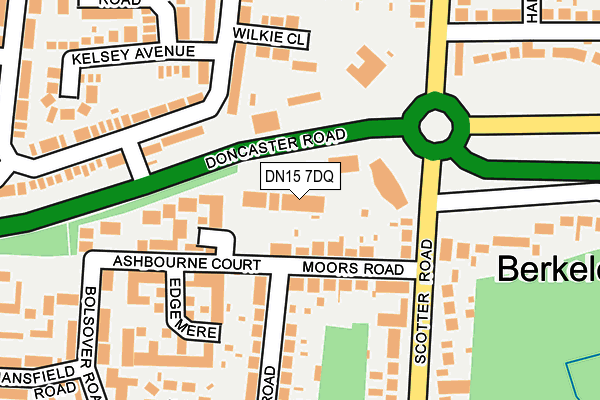 DN15 7DQ map - OS OpenMap – Local (Ordnance Survey)