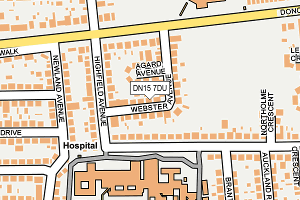 DN15 7DU map - OS OpenMap – Local (Ordnance Survey)