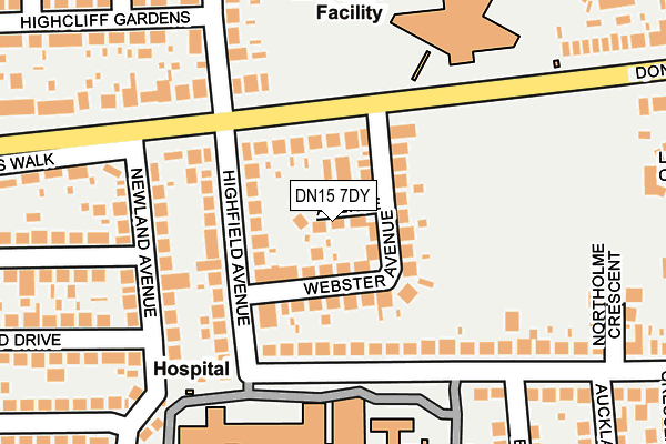DN15 7DY map - OS OpenMap – Local (Ordnance Survey)
