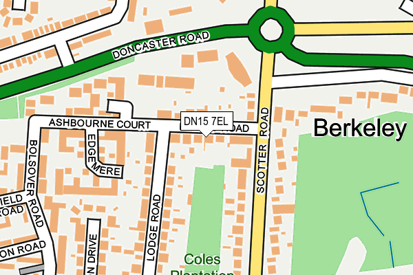 DN15 7EL map - OS OpenMap – Local (Ordnance Survey)