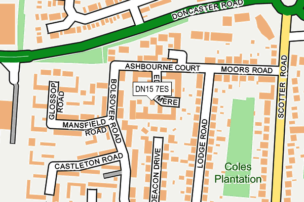 DN15 7ES map - OS OpenMap – Local (Ordnance Survey)
