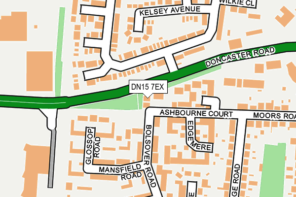 DN15 7EX map - OS OpenMap – Local (Ordnance Survey)