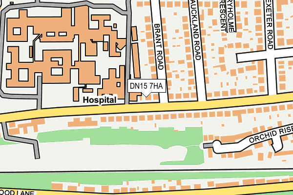 DN15 7HA map - OS OpenMap – Local (Ordnance Survey)