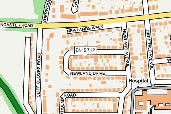 DN15 7HP map - OS OpenMap – Local (Ordnance Survey)