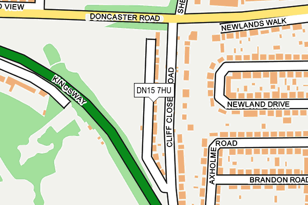 DN15 7HU map - OS OpenMap – Local (Ordnance Survey)