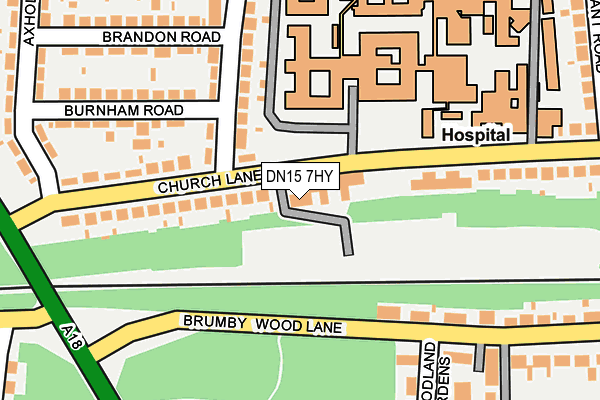 DN15 7HY map - OS OpenMap – Local (Ordnance Survey)