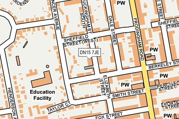 DN15 7JE map - OS OpenMap – Local (Ordnance Survey)