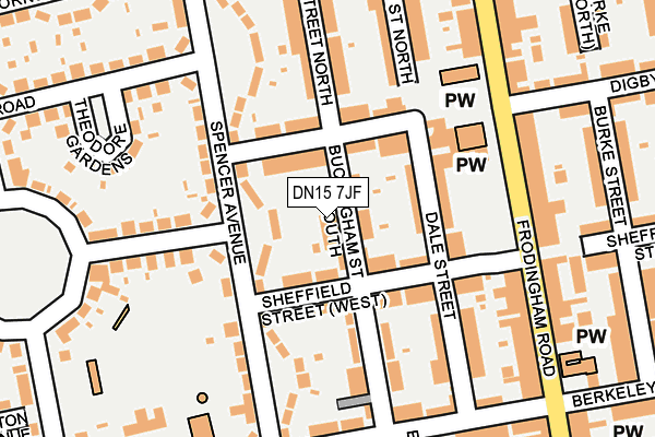 DN15 7JF map - OS OpenMap – Local (Ordnance Survey)