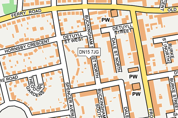 DN15 7JG map - OS OpenMap – Local (Ordnance Survey)