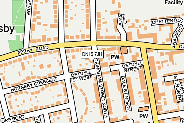 DN15 7JH map - OS OpenMap – Local (Ordnance Survey)