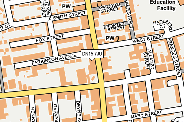 DN15 7JU map - OS OpenMap – Local (Ordnance Survey)