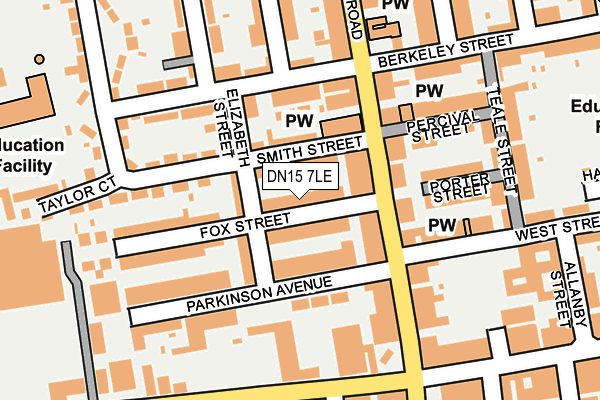 DN15 7LE map - OS OpenMap – Local (Ordnance Survey)