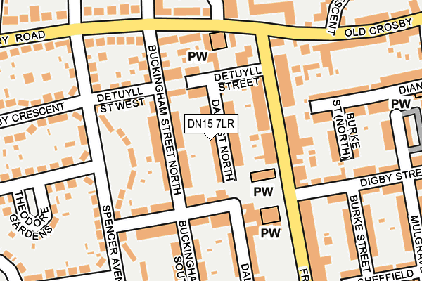 DN15 7LR map - OS OpenMap – Local (Ordnance Survey)