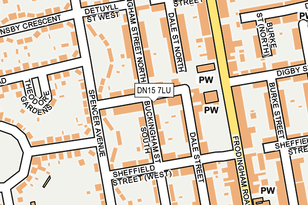 DN15 7LU map - OS OpenMap – Local (Ordnance Survey)