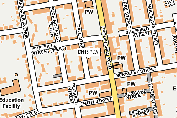 DN15 7LW map - OS OpenMap – Local (Ordnance Survey)