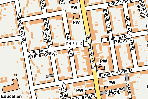 DN15 7LX map - OS OpenMap – Local (Ordnance Survey)