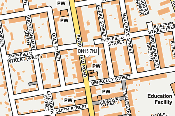 DN15 7NJ map - OS OpenMap – Local (Ordnance Survey)