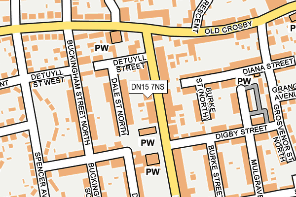 DN15 7NS map - OS OpenMap – Local (Ordnance Survey)