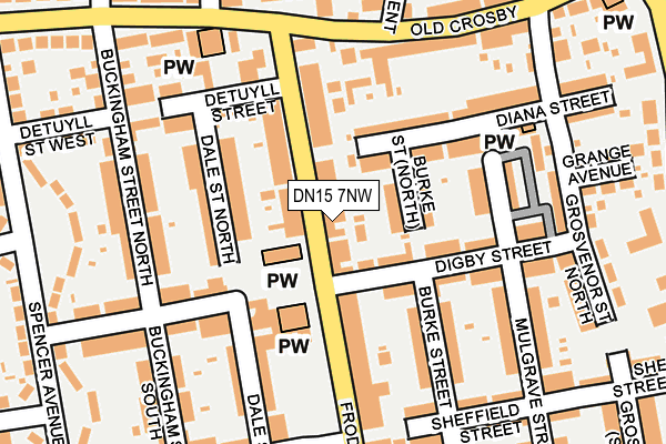 DN15 7NW map - OS OpenMap – Local (Ordnance Survey)