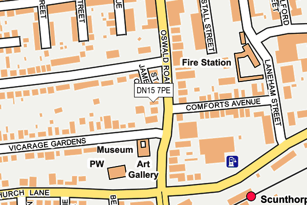 DN15 7PE map - OS OpenMap – Local (Ordnance Survey)