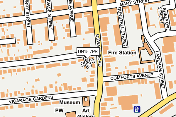 DN15 7PR map - OS OpenMap – Local (Ordnance Survey)