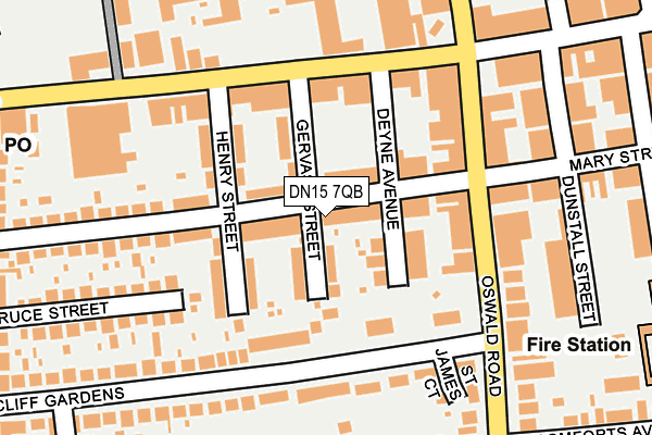 DN15 7QB map - OS OpenMap – Local (Ordnance Survey)