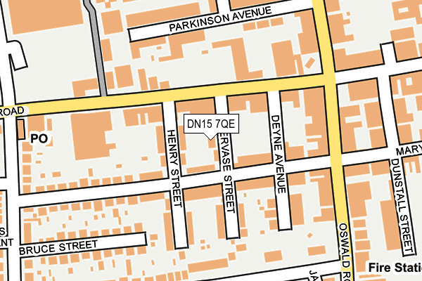 DN15 7QE map - OS OpenMap – Local (Ordnance Survey)
