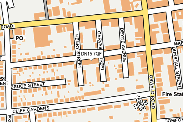 DN15 7QF map - OS OpenMap – Local (Ordnance Survey)