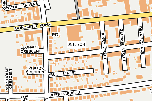 DN15 7QH map - OS OpenMap – Local (Ordnance Survey)