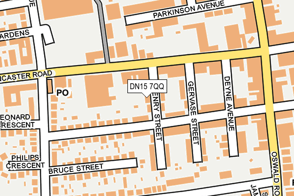 DN15 7QQ map - OS OpenMap – Local (Ordnance Survey)