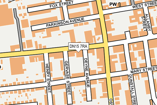 DN15 7RA map - OS OpenMap – Local (Ordnance Survey)