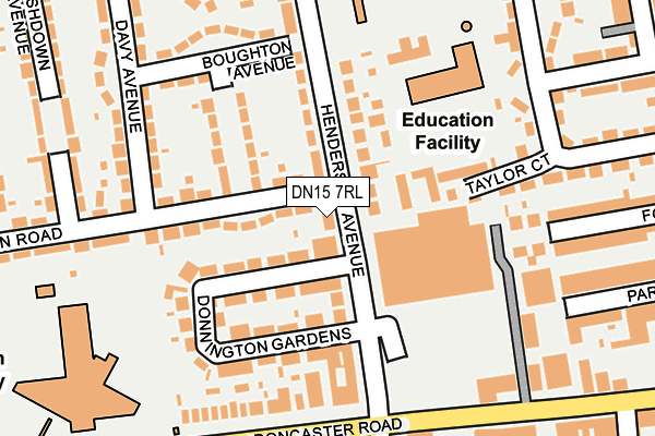 DN15 7RL map - OS OpenMap – Local (Ordnance Survey)