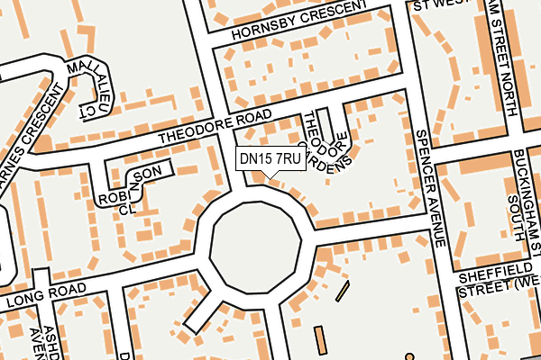 DN15 7RU map - OS OpenMap – Local (Ordnance Survey)