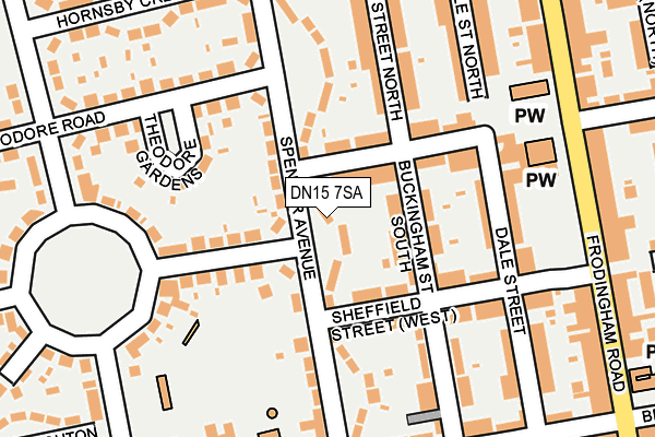 DN15 7SA map - OS OpenMap – Local (Ordnance Survey)