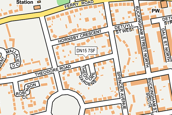 DN15 7SF map - OS OpenMap – Local (Ordnance Survey)