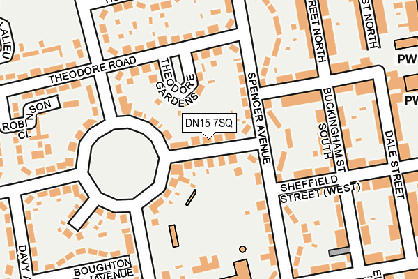 DN15 7SQ map - OS OpenMap – Local (Ordnance Survey)
