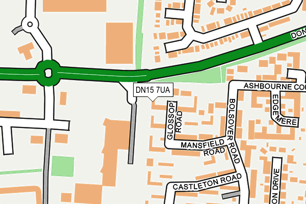 DN15 7UA map - OS OpenMap – Local (Ordnance Survey)