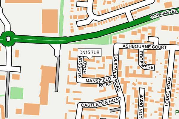 DN15 7UB map - OS OpenMap – Local (Ordnance Survey)