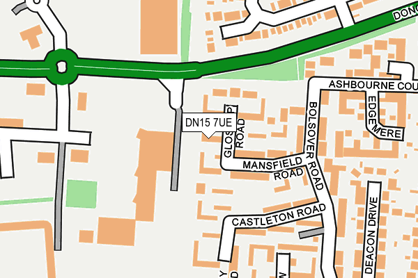 DN15 7UE map - OS OpenMap – Local (Ordnance Survey)