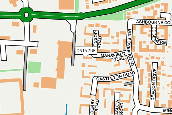 DN15 7UF map - OS OpenMap – Local (Ordnance Survey)