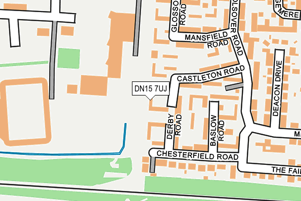 DN15 7UJ map - OS OpenMap – Local (Ordnance Survey)