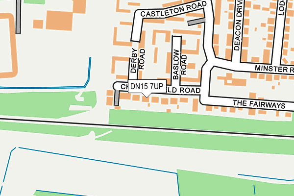 DN15 7UP map - OS OpenMap – Local (Ordnance Survey)