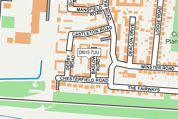 DN15 7UU map - OS OpenMap – Local (Ordnance Survey)