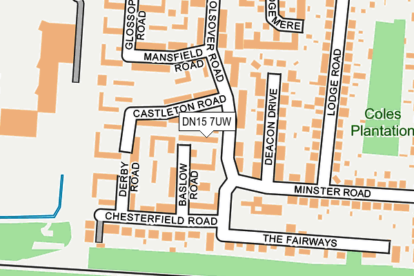 DN15 7UW map - OS OpenMap – Local (Ordnance Survey)