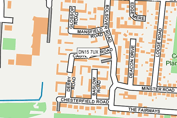DN15 7UX map - OS OpenMap – Local (Ordnance Survey)