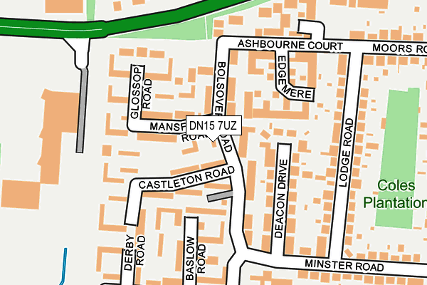 DN15 7UZ map - OS OpenMap – Local (Ordnance Survey)
