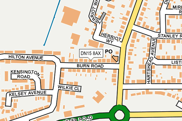DN15 8AX map - OS OpenMap – Local (Ordnance Survey)