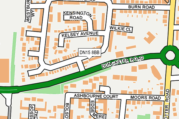 DN15 8BB map - OS OpenMap – Local (Ordnance Survey)