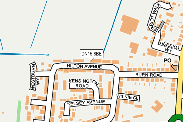 DN15 8BE map - OS OpenMap – Local (Ordnance Survey)