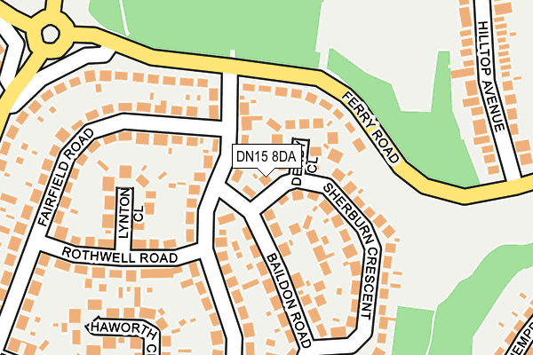 DN15 8DA map - OS OpenMap – Local (Ordnance Survey)